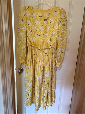 Vintage 100%silk Raul Blanco dress